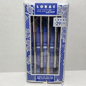 LORAC Front of the Line Pro Eye Pencil Liner Set Black Silver Gold Black Pearl